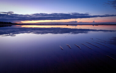 Some lines of sand on a beach. West Kilbride, North Ayrshire, Scotland,  UK