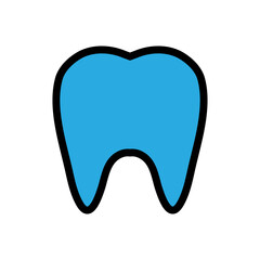 Tooth icon line isolated on white background. Black flat thin icon on modern outline style. Linear symbol and editable stroke. Simple and pixel perfect stroke vector illustration.