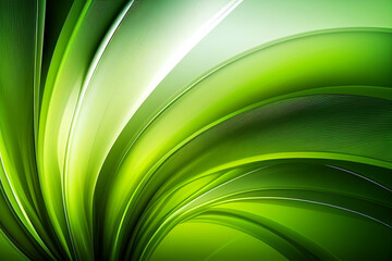Naklejka premium green abstraction,wavy background green background,Generative AI