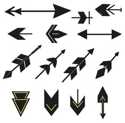 Arrows color black set icons. Arrow icon. Arrow vector collection. Arrow. Cursor. Modern simple arrows. Vector illustration.