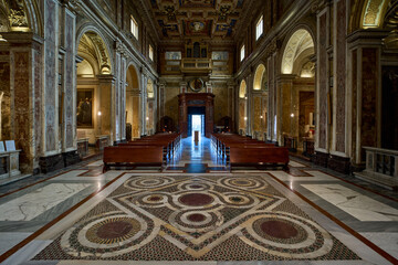 Obraz premium Basilica di Santa Francesca Romana, romanesque styled church at the Roman Forum in Rome, Italy 