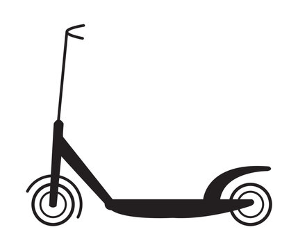Electric scooter vector icon isolated
