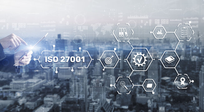 ISO 27001. International information security standard. Concept of ISO standards quality control warranty