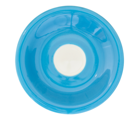 empty plate top view isolated with clipping path
