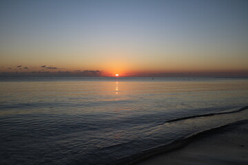 Afterglow at Playa Santa Lucia, Cuba Caribbean