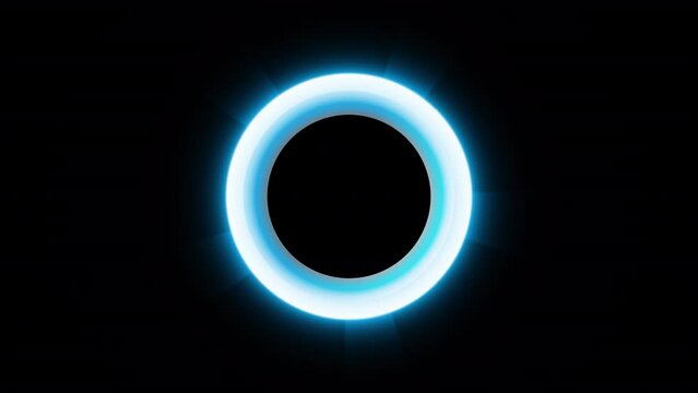 Colorful 3D preloader with light rays for online player. Video loading. Looped video with alpha channel.