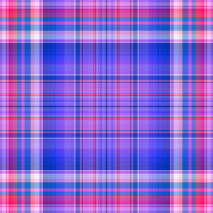 Nautical gingham in coastal beach house check fabric tile. Seamless red blue white sailor flannel textile tartan repeat swatch.