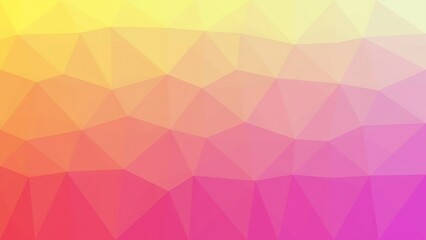 Yellow Orange Pink Gradient Poly Background