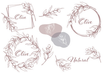 olive handwriting frame set