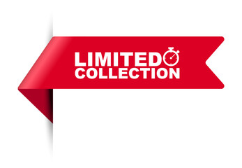 red vector illustration banner limited colection