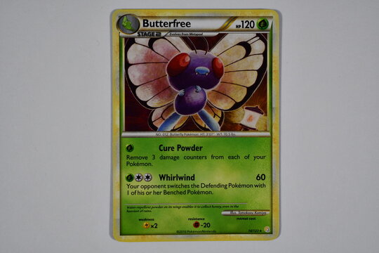 Pokemon trading card, Butterfree.