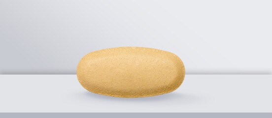 Abstract light medicine pills on desk