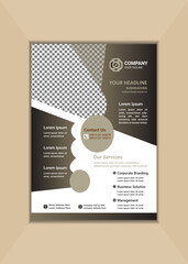 Creative Corporate Business Flyer Template Simple and clean A4 Size with Bleed Vector design