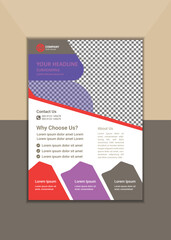 Creative Corporate Business Flyer Template Simple and clean A4 Size with Bleed Vector design