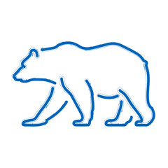 bear brush on white background, vector illustration.
