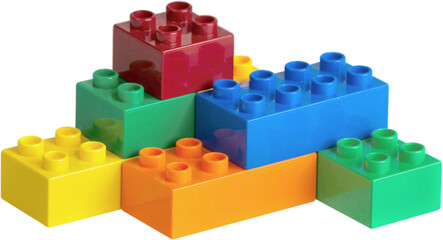 Colorful plastic Building Blocks. Child toys