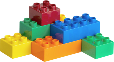 Colorful plastic Building Blocks. Child toys