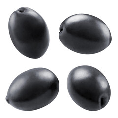 Set of delicious olives cut out