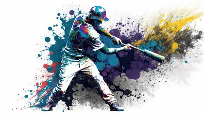 Baseballplayer - graffitistyle art
