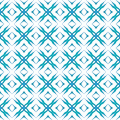 Hand painted tiled watercolor border. Blue posh