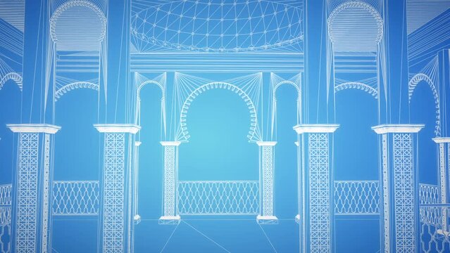 Orientalist Architecture Background Video Animation