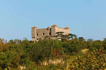 Fototapeta na wymiar Nehaj fortress on top of a hill in Senj, Croatia.