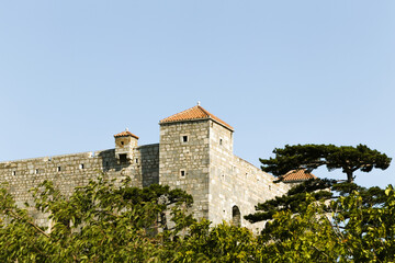 Fototapeta premium Close up of Nejah fortress in Senj, Croatia.