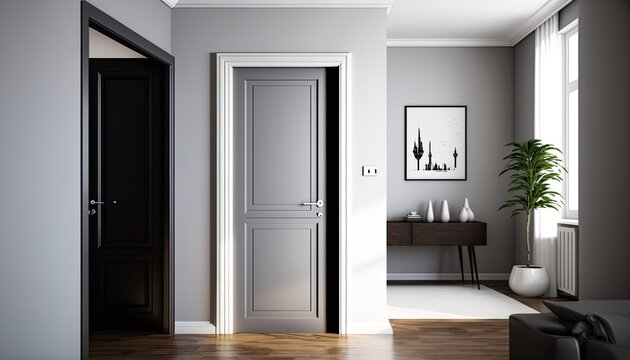 Interior, modern door 