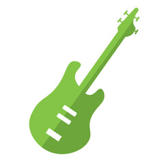 Isolated silhouette of an electric guitar musical instrument icon Vector