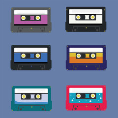 audio cassette set icon 