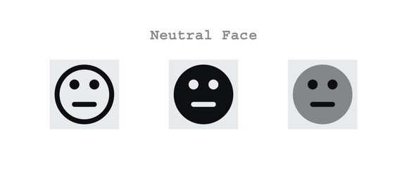 Neutral Face Icons Sheet