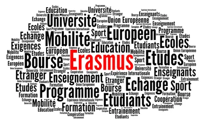 Fotobehang Erasmus nuage de mots © Ricochet64