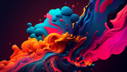 Colorful and Modern Abstract Wallpaper Design, Generative AI
