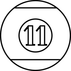 pool ball design illustration isolated on transparent background