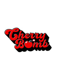 Cherry Bomb with a 1970s Style Font