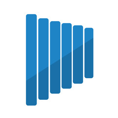 Isolated silhouette of a flute musical instrument icon Vector