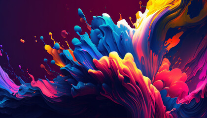 Fototapeta na wymiar Colorful and Modern Abstract Wallpaper Design, Generative AI
