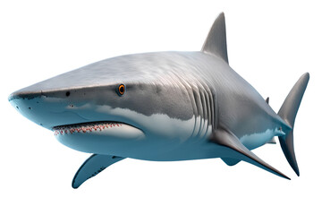 Fototapeta premium Shark, on isolated background. Generative Ai