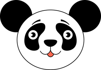 panda design illustration isolated on transparent background