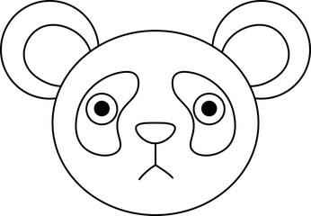 panda design illustration isolated on transparent background