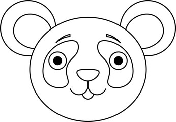 panda design illustration isolated on transparent background