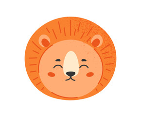 Cute lion head