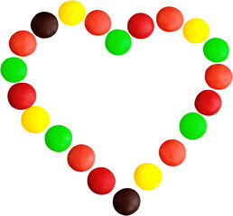 Heart made out of candy