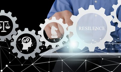 Business person works and growth concept.