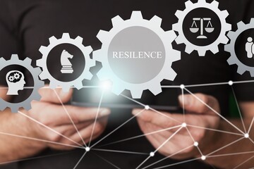 Business person works and growth concept.