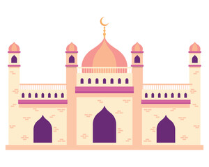 muslim mosque front facade