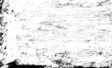 Monochrome texture composed of irregular graphic elements. Distressed uneven grunge background. Abstract vector illustration. Overlay for interesting effect and depth. Isolated on white background.