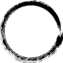 circle paint stroke grunge design illustration isolated on transparent background 