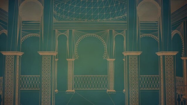 Orientalist Architecture Background 3D Video Animation
