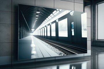 Naklejka premium train station - station platform